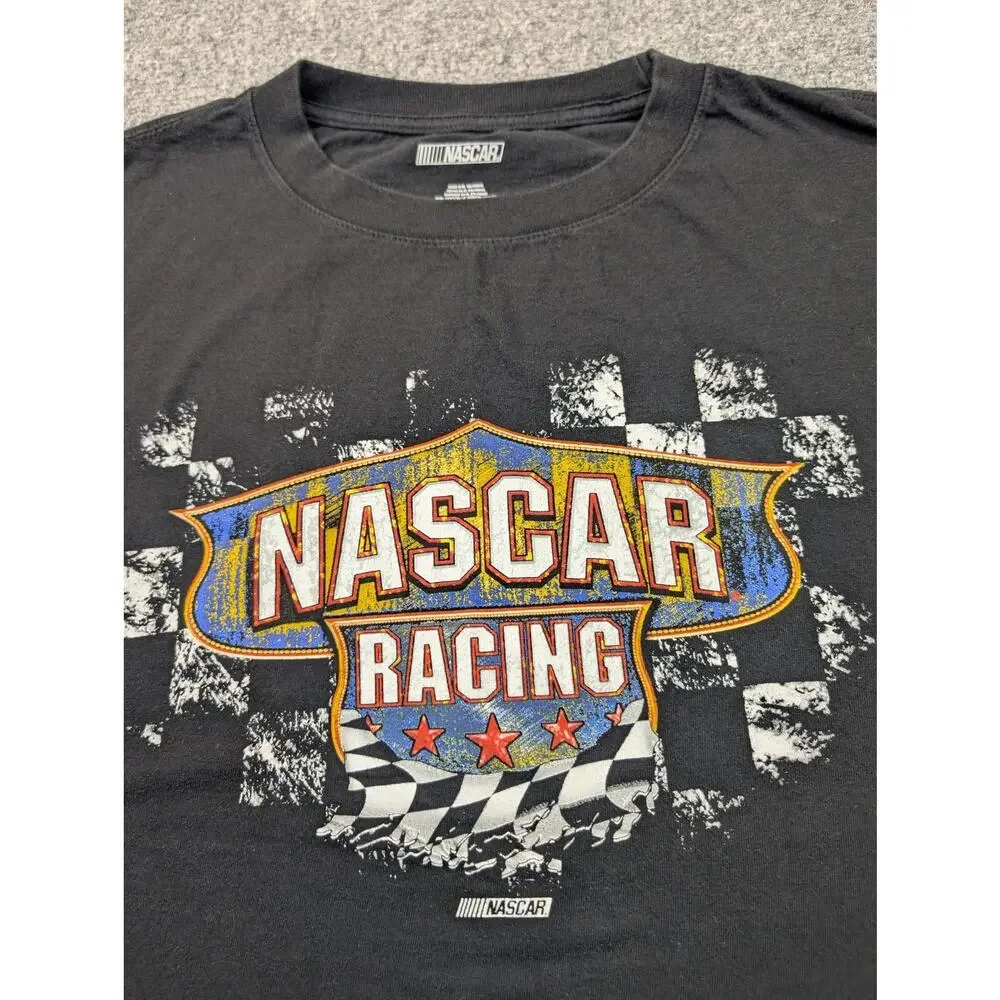 NASCAR‎ Racing Shirt Mens 2XL Black Auto Racing Short Sleeve Tee Crewneck
